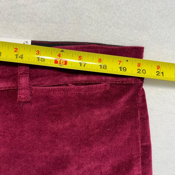 Liz Claiborne Women Wide-Leg High-Rise Stretch Burgundy Velvet Pants Sz 18 NWT - Picture 9 of 13